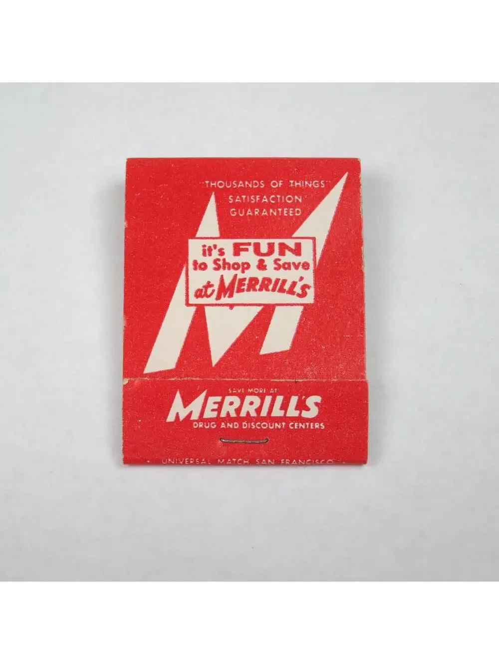 3 Vintage Matchbooks Merrill's Drug, Longs Drugs & Village Pipe Shop California